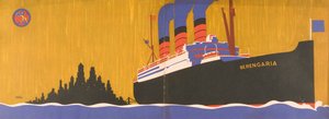 Propagační brožura Cunard Line pro Berengarii, kolem roku 1930